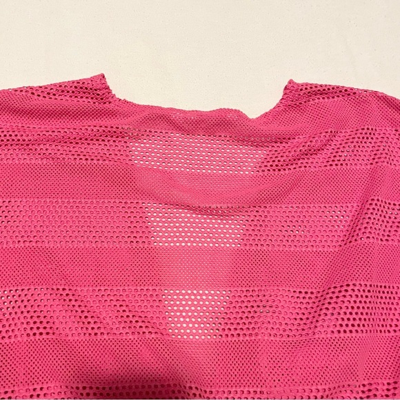 La Vie En Rose Pink Mesh Beach Cover-Up Size Large - Picture 11 of 16